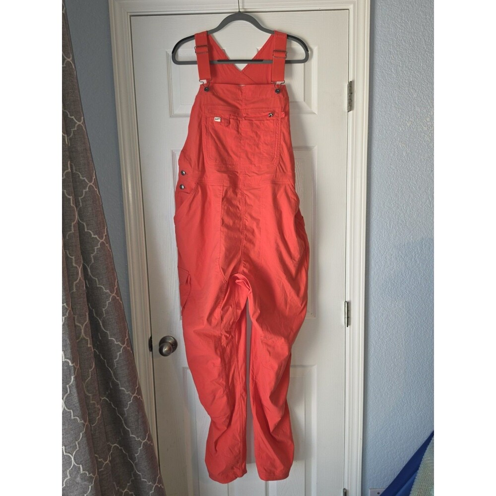 DULUTH TRADING Heirloom Gardening Bib Overalls XL Coral Ripstop